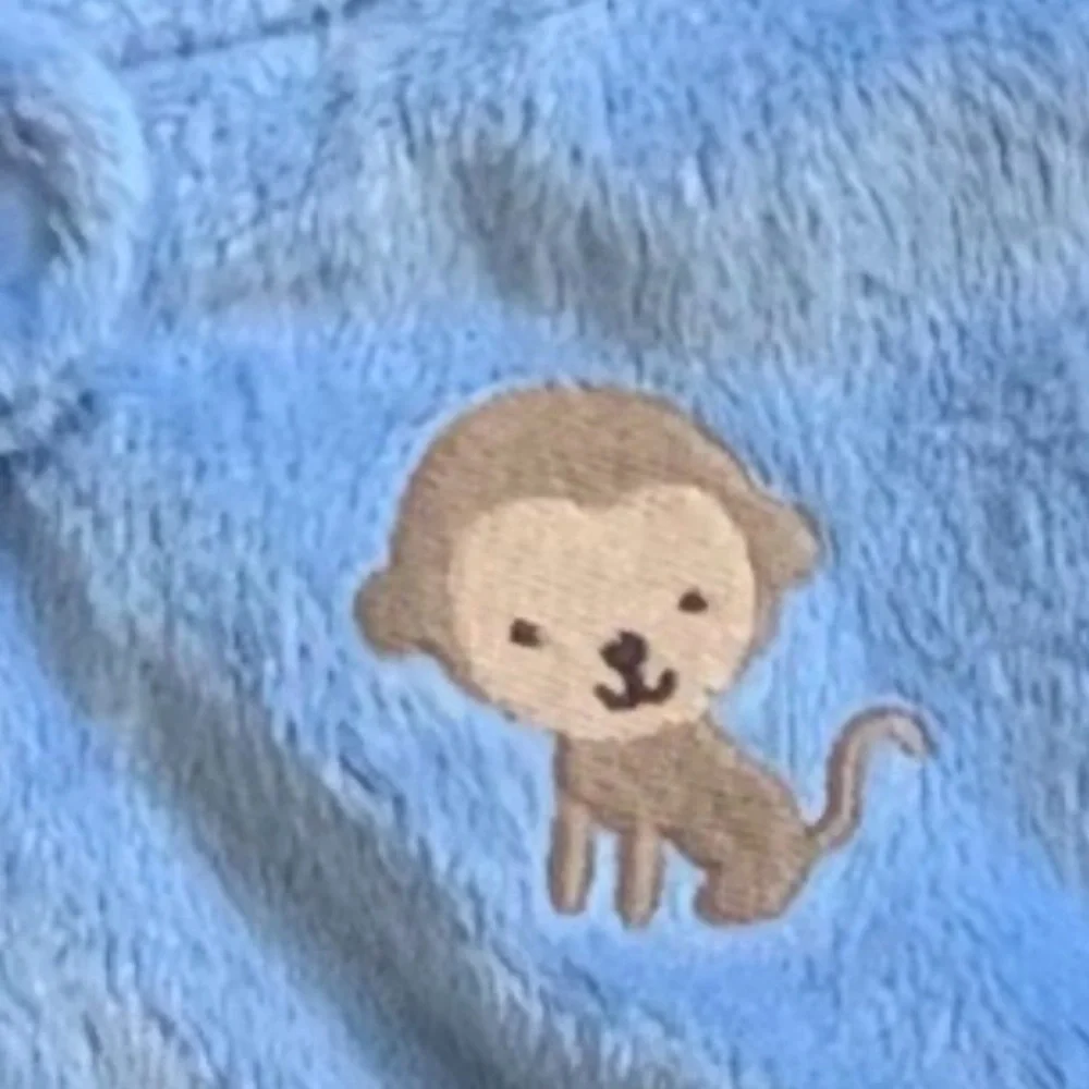 Carter’s Baby Blue Plush Bunting Snowsuit with Ears Hood and Feet